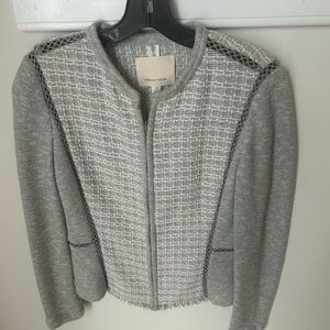 Rebecca Taylor Gray Textured Jacket